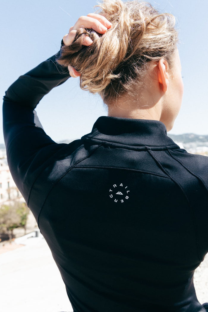 Womens Tide 1/4 Zip - Black