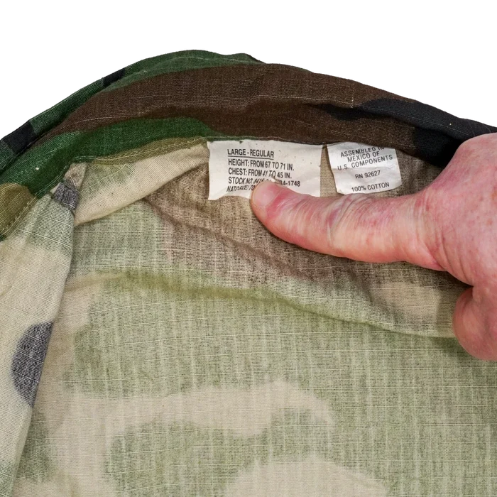 Woodland Ripstop BDU Shirt - Large Regular - Army & Outdoors - Field Shirts
