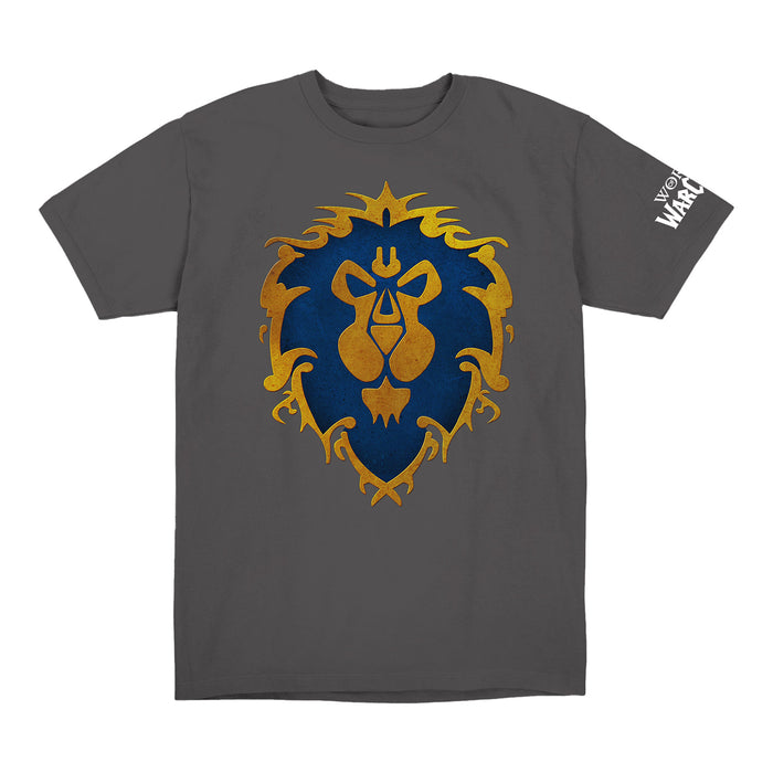 World of Warcraft Alliance Lion Grey T-Shirt - Front View