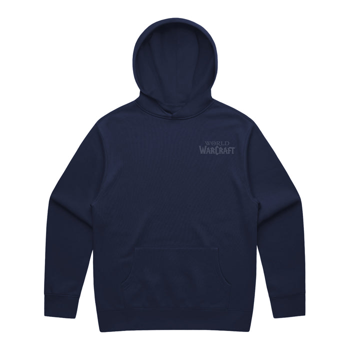 World of Warcraft Death Knight Crest Navy Pullover Hoodie - Front View