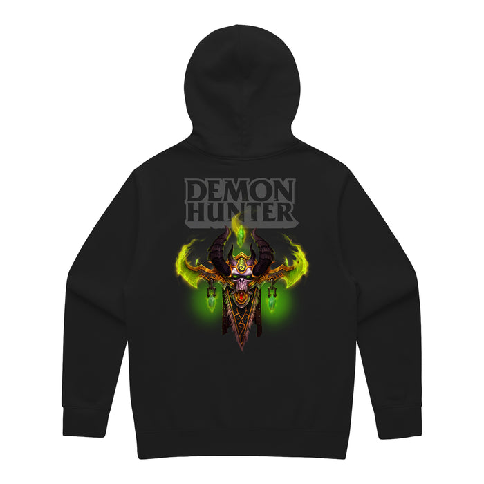 World of Warcraft Demon Hunter Crest Green Pullover Hoodie - Back View