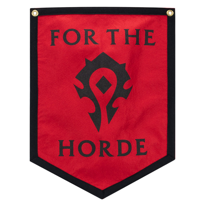 World of Warcraft For the Horde Banner - Front View