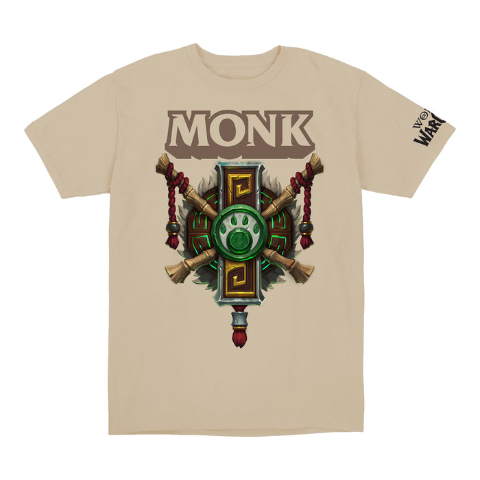 World of Warcraft Monk Crest Tan T-Shirt - Front View
