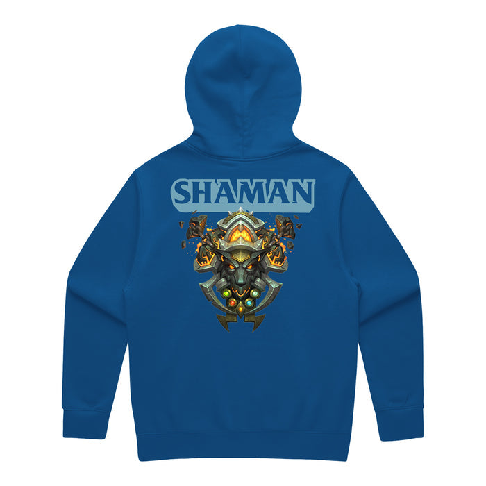 World of Warcraft Shaman Crest Blue Pullover Hoodie - Back View